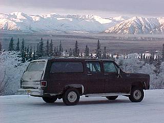 Haines Pass at dusk in November